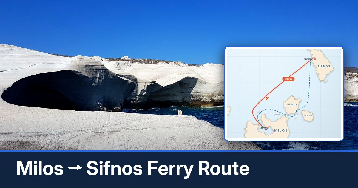 Milos to Sifnos ferry route summary
