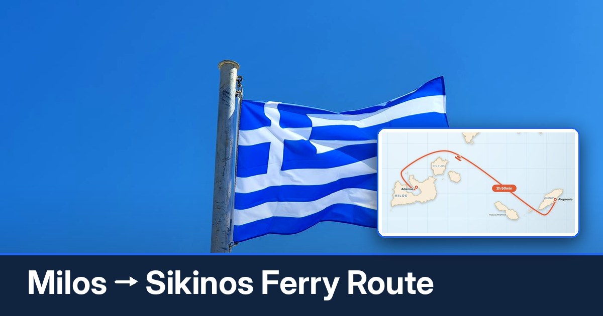Milos to Sikinos ferry route summary