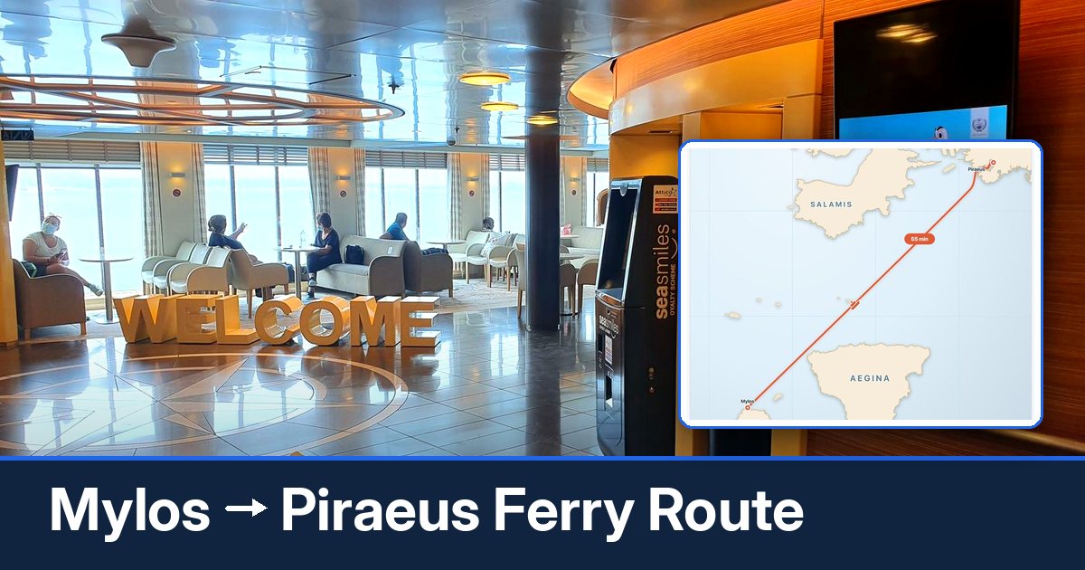 Mylos to Piraeus ferry route summary