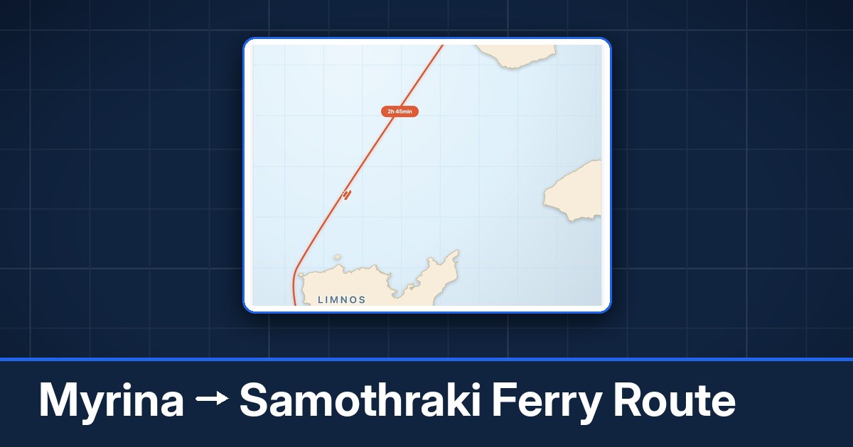 Myrina to Samothraki ferry route summary