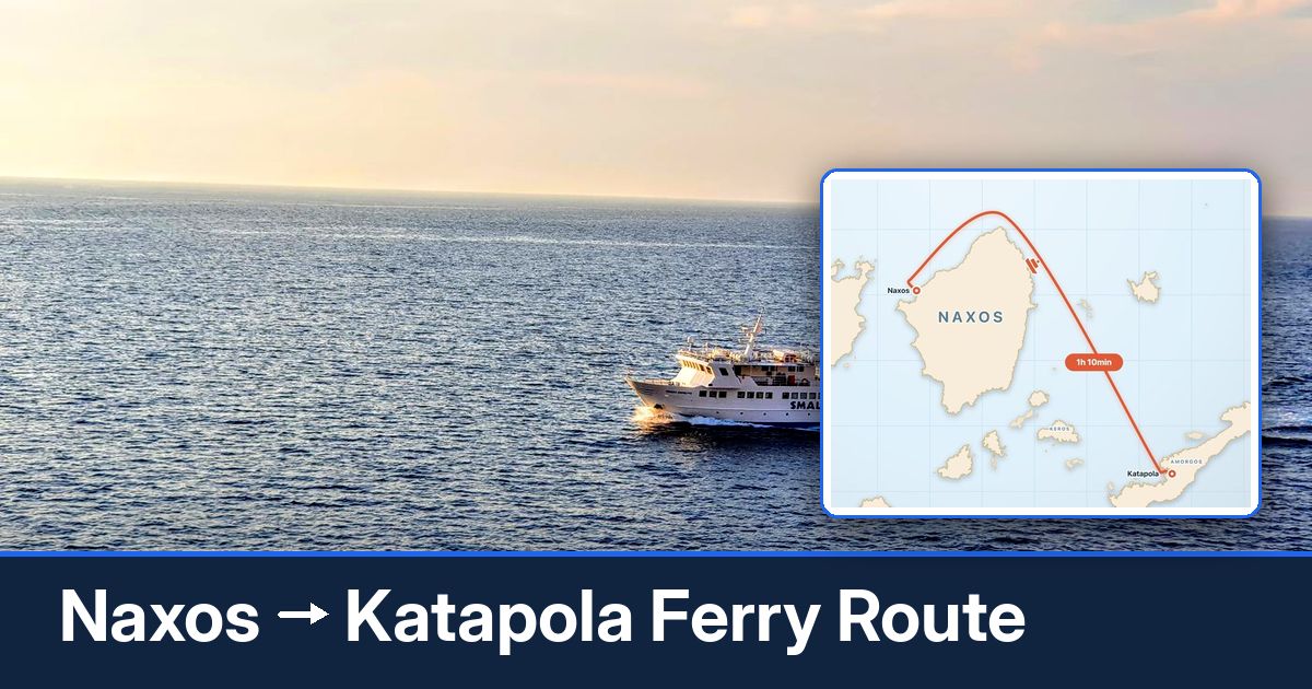 Naxos to Katapola ferry route summary
