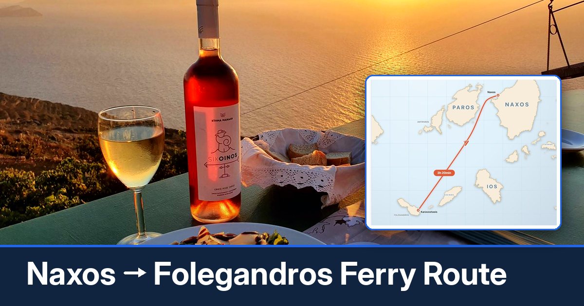 Naxos to Folegandros ferry route summary
