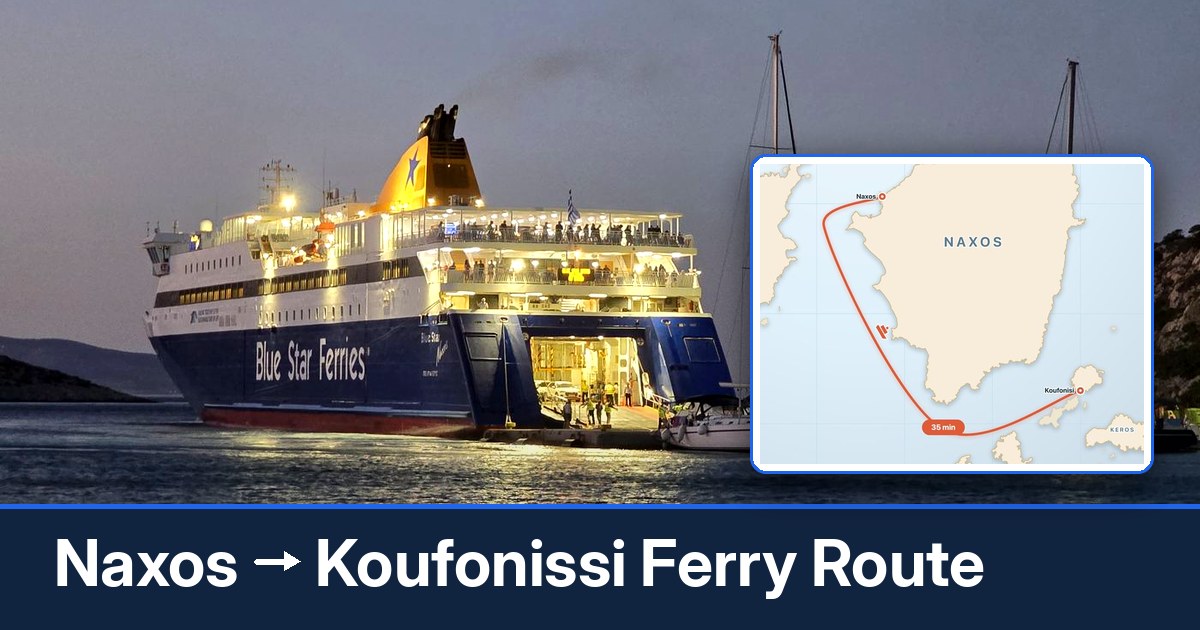 Naxos to Koufonissi ferry route summary