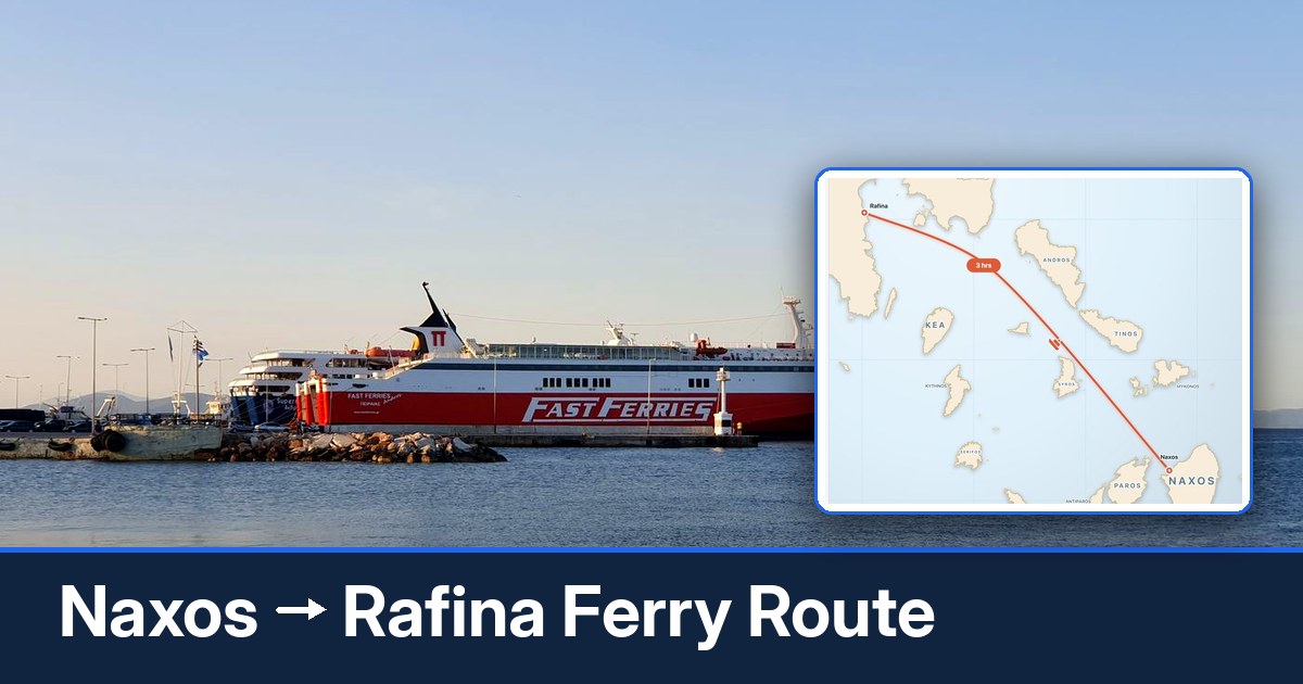 Naxos to Rafina ferry route summary