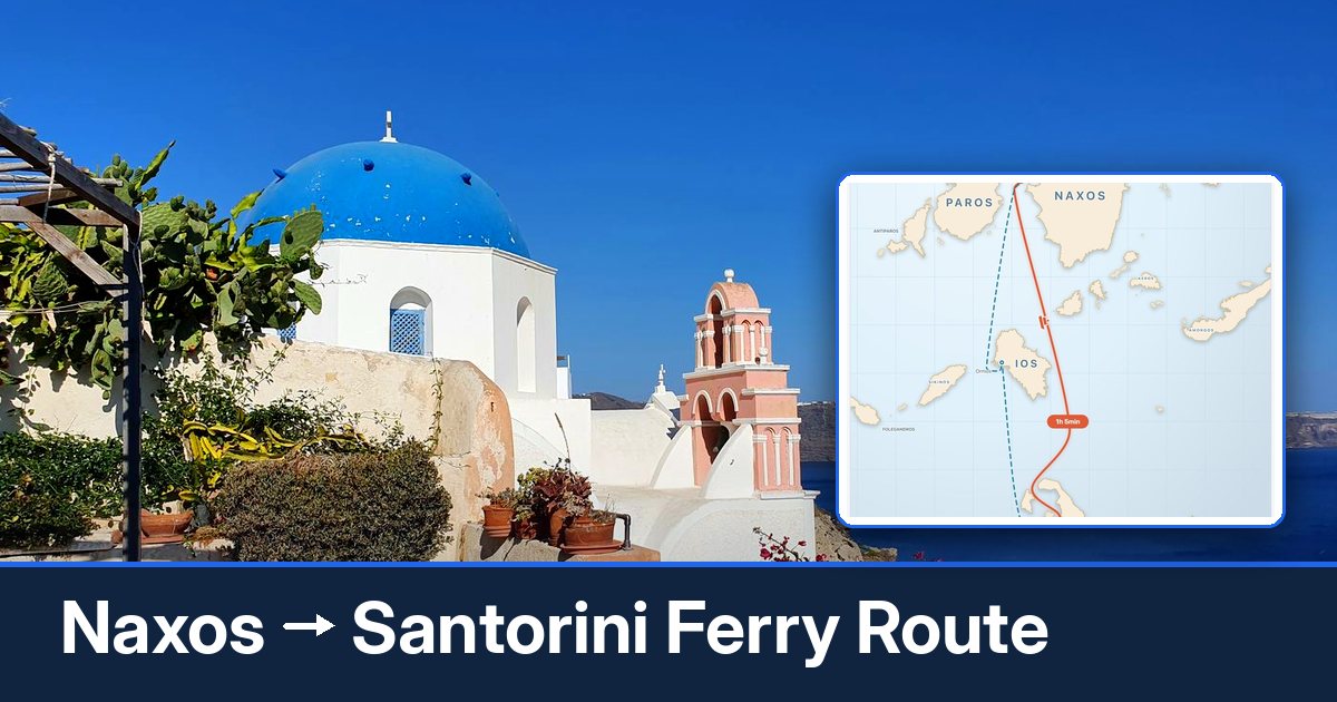 Naxos to Santorini ferry route summary