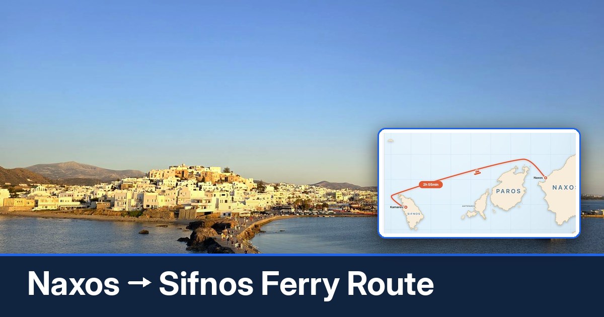 Naxos to Sifnos ferry route summary