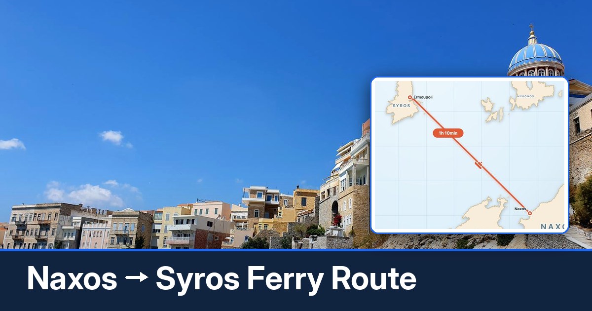Naxos to Syros ferry route summary