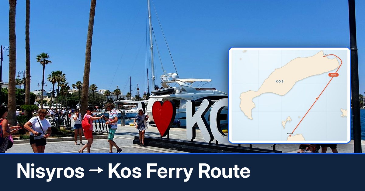 Nisyros to Kos ferry route summary