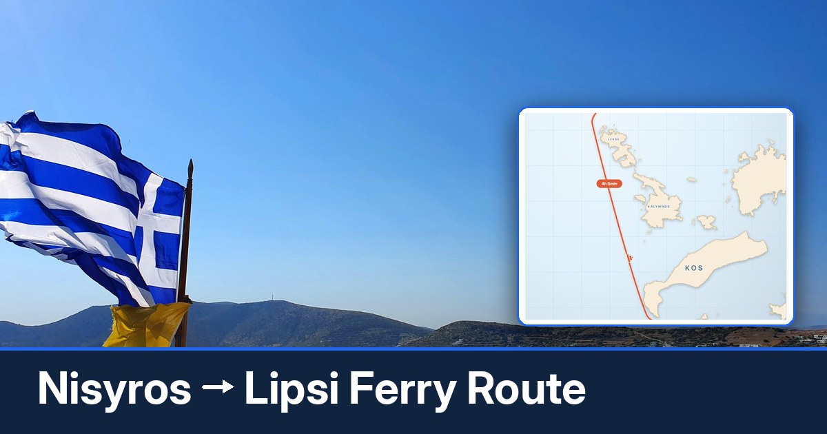 Nisyros to Lipsi ferry route summary