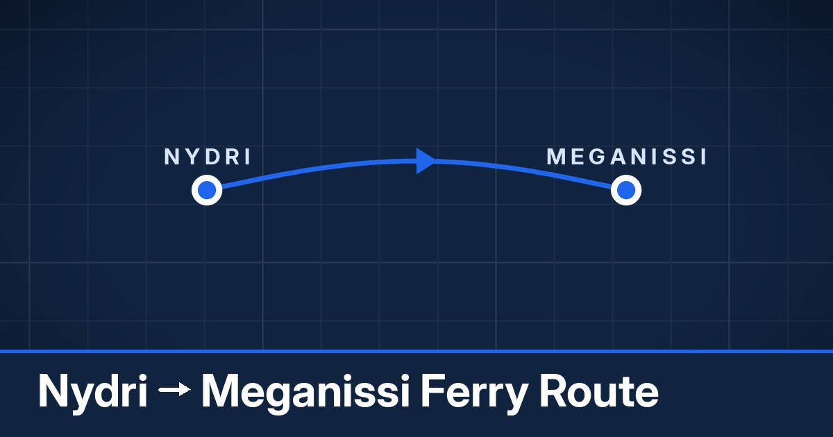 Nydri to Meganissi ferry route summary