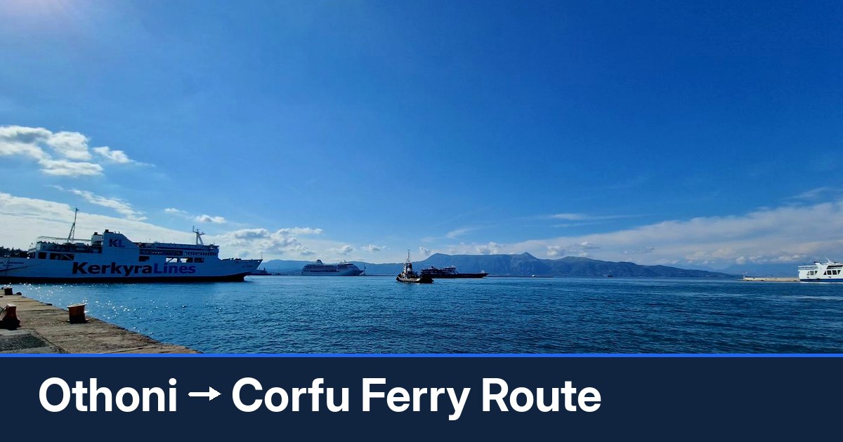 Othoni to Corfu ferry route summary