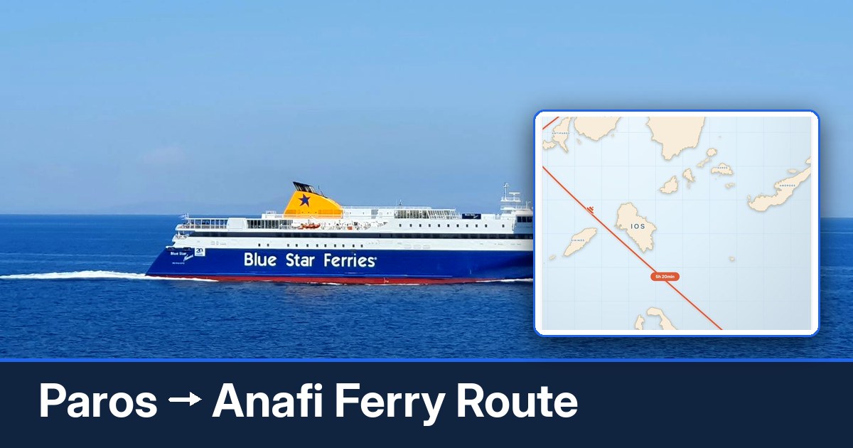 Paros to Anafi ferry route summary
