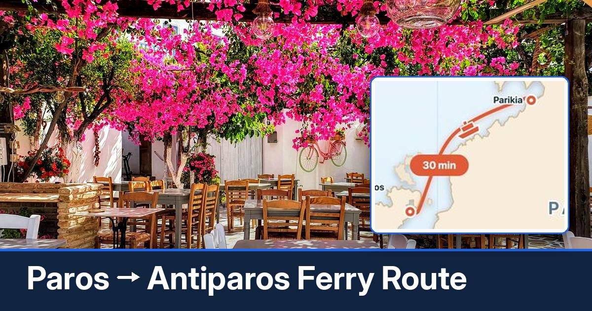 Paros to Antiparos ferry route summary