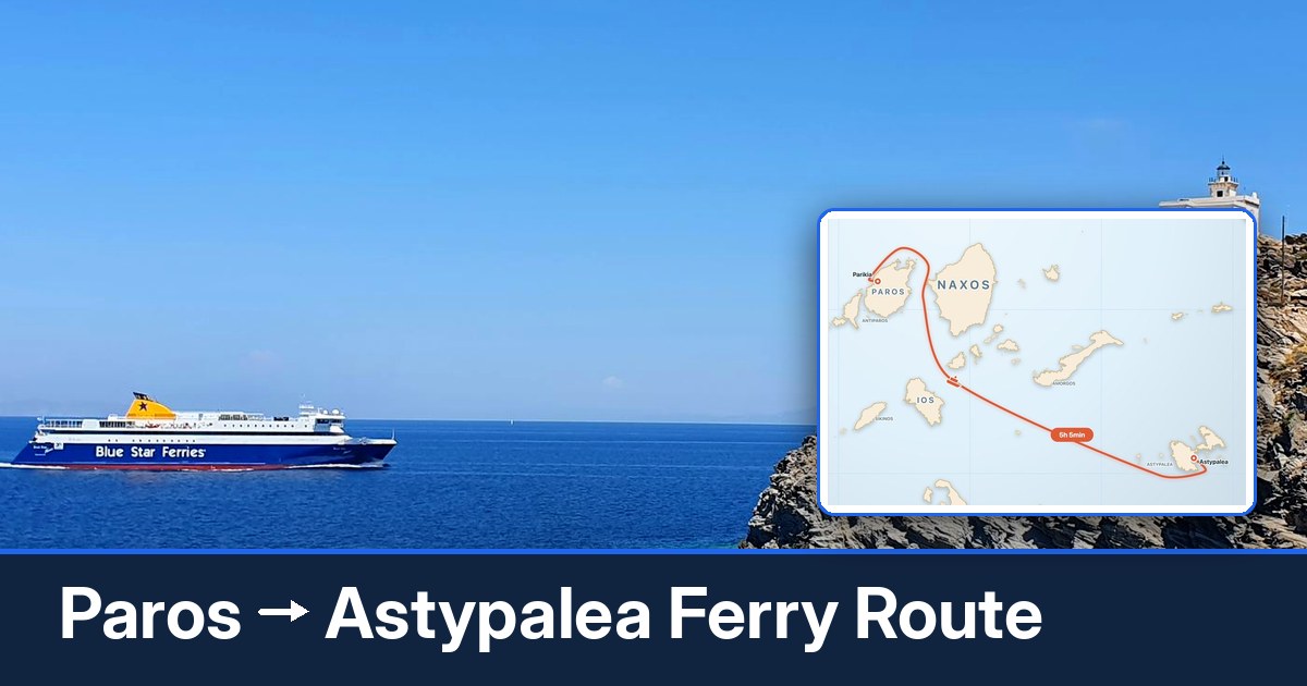 Paros to Astypalea ferry route summary