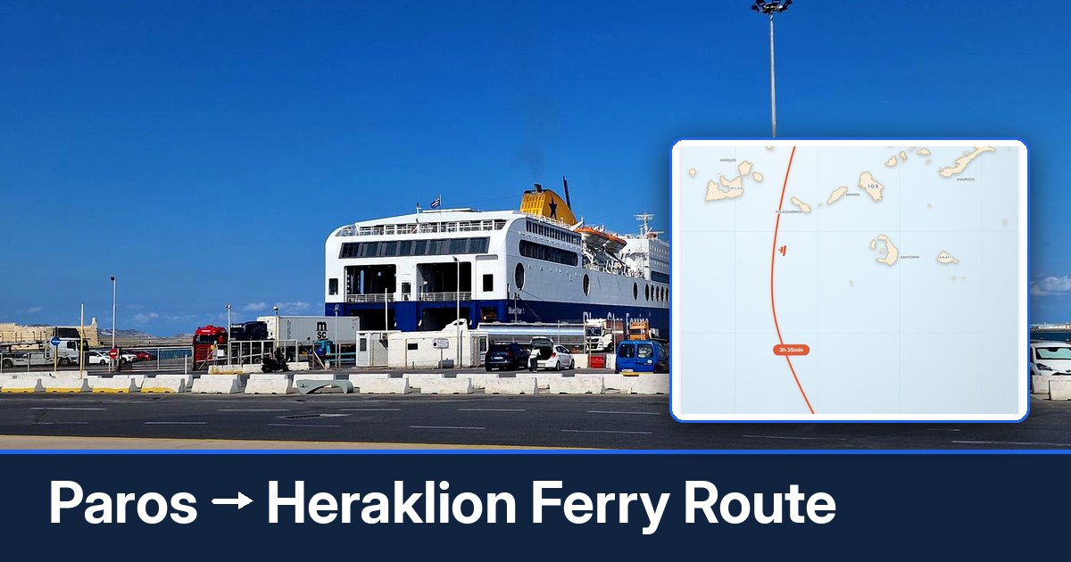 Paros to Heraklion ferry route summary