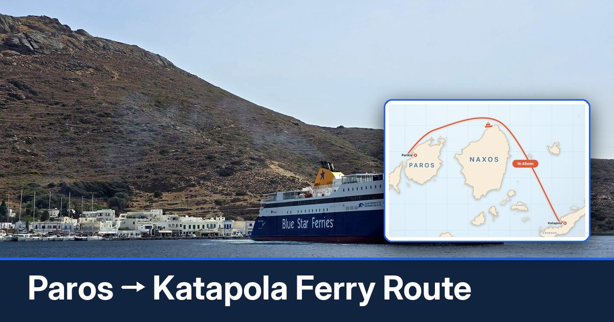 Paros to Katapola ferry route summary