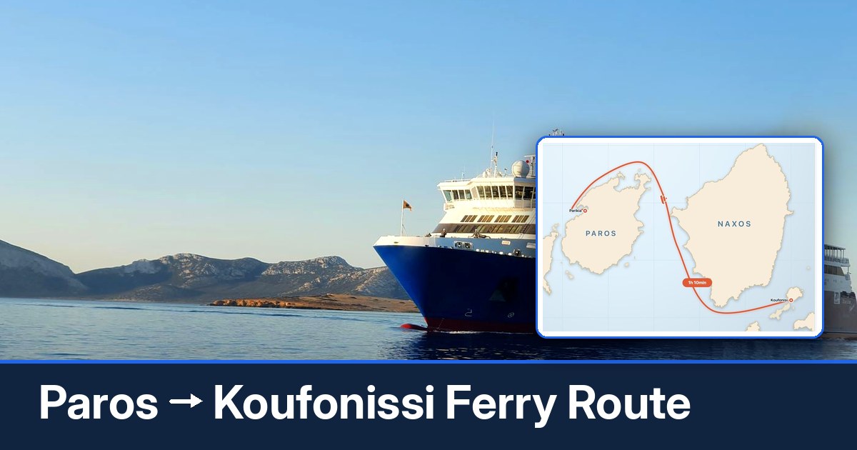 Paros to Koufonissi ferry route summary
