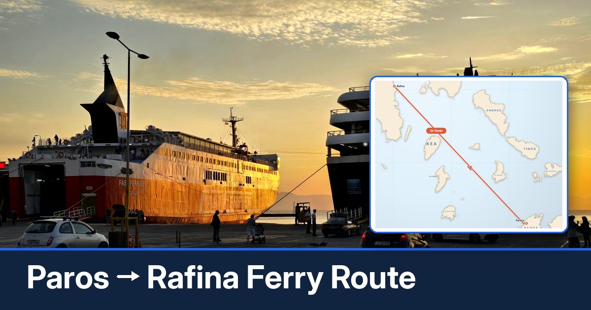 Paros to Rafina ferry route summary