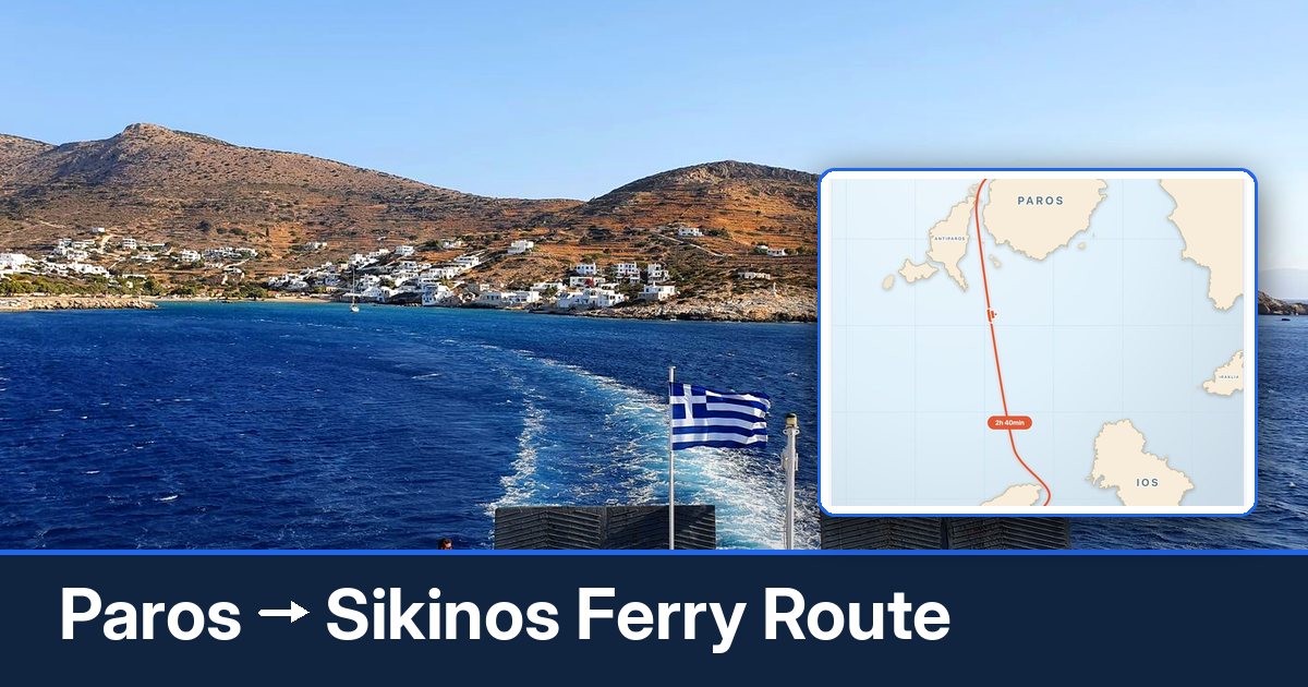 Paros to Sikinos ferry route summary