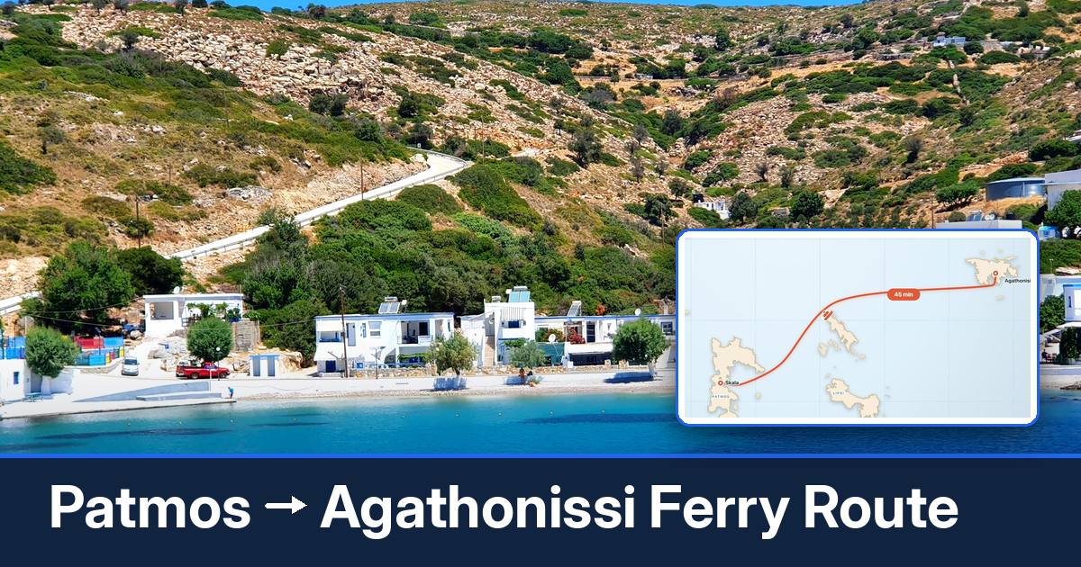 Patmos to Agathonissi ferry route summary