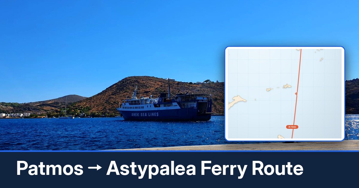 Patmos to Astypalea ferry route summary