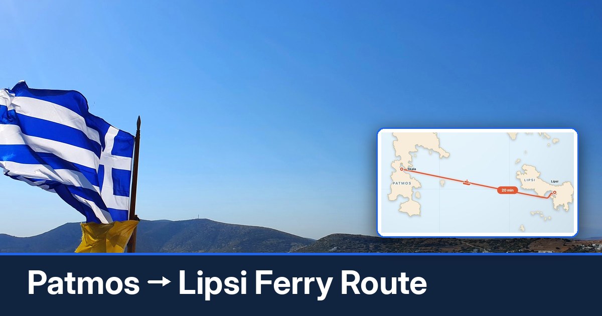 Patmos to Lipsi ferry route summary