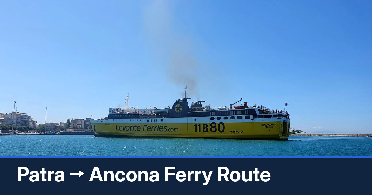 Patra to Ancona ferry route summary