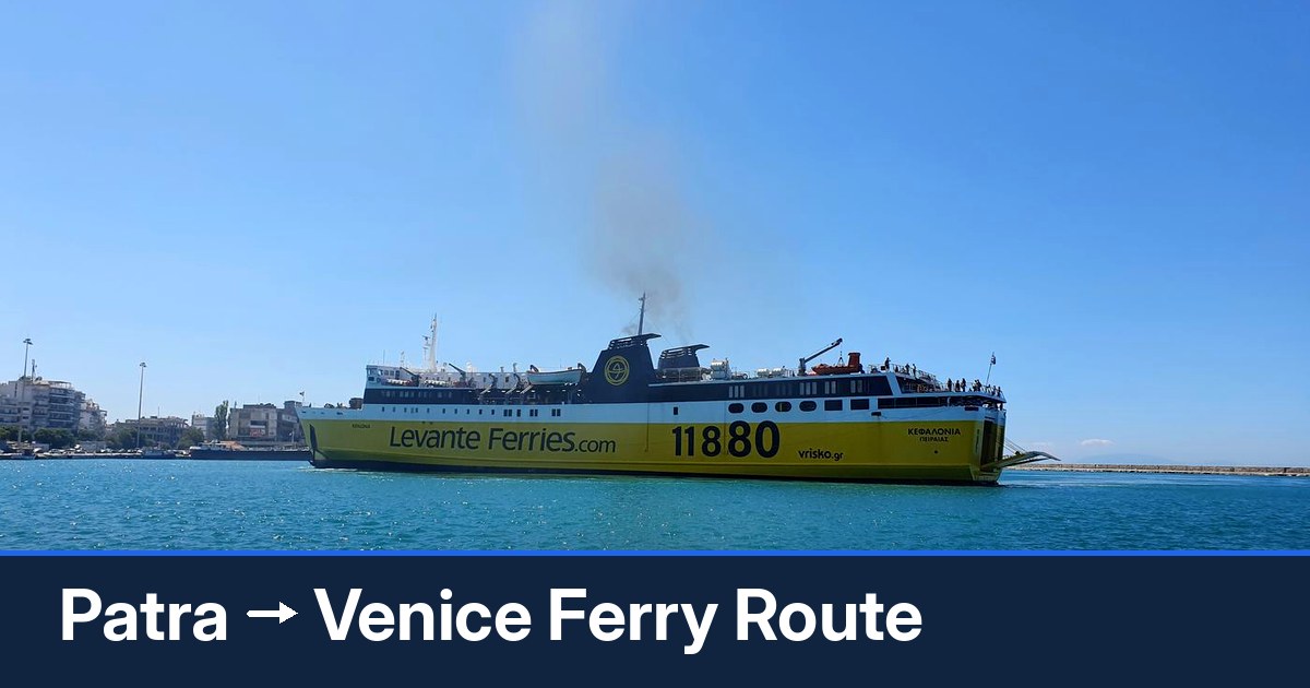 Patra to Venice ferry route summary