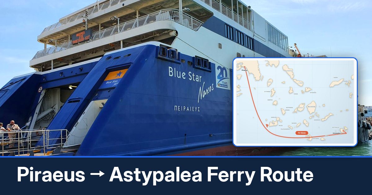 Piraeus to Astypalea ferry route summary