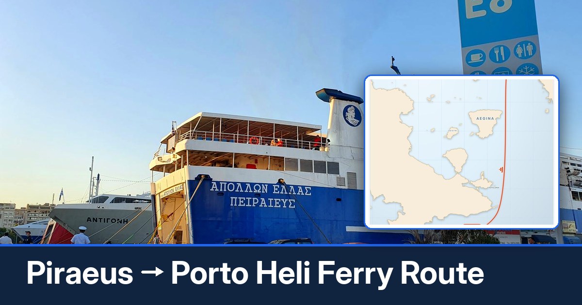 Piraeus to Porto Heli ferry route summary