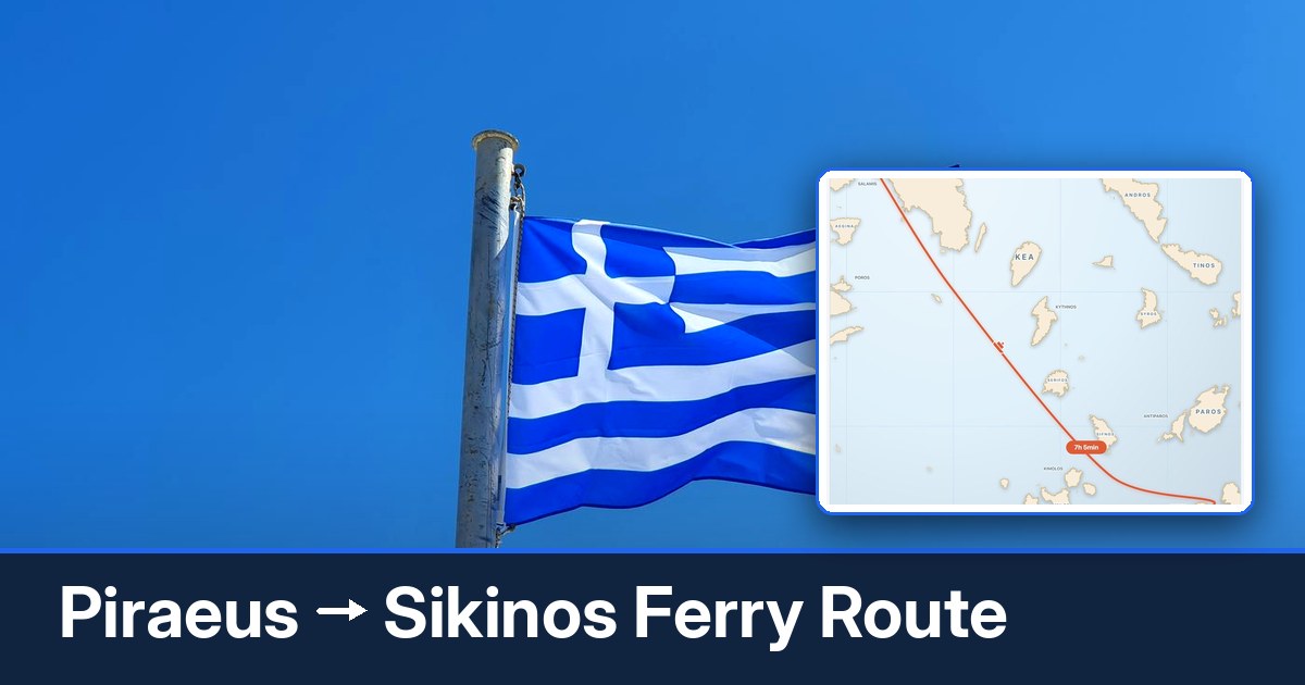 Piraeus to Sikinos ferry route summary