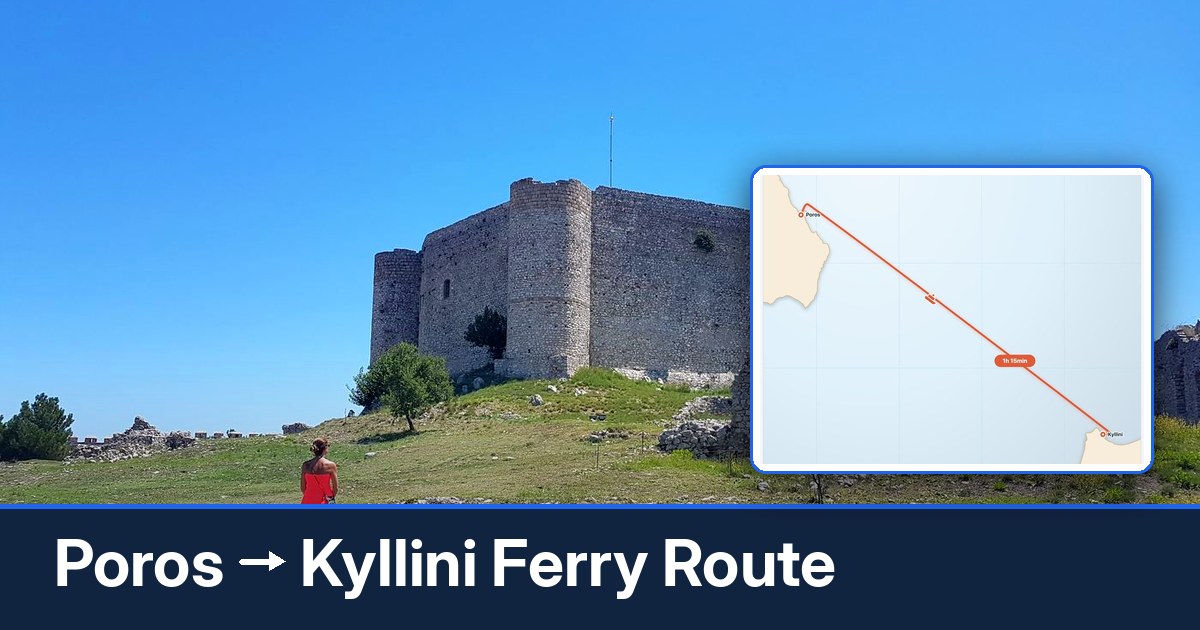 Poros to Kyllini ferry route summary