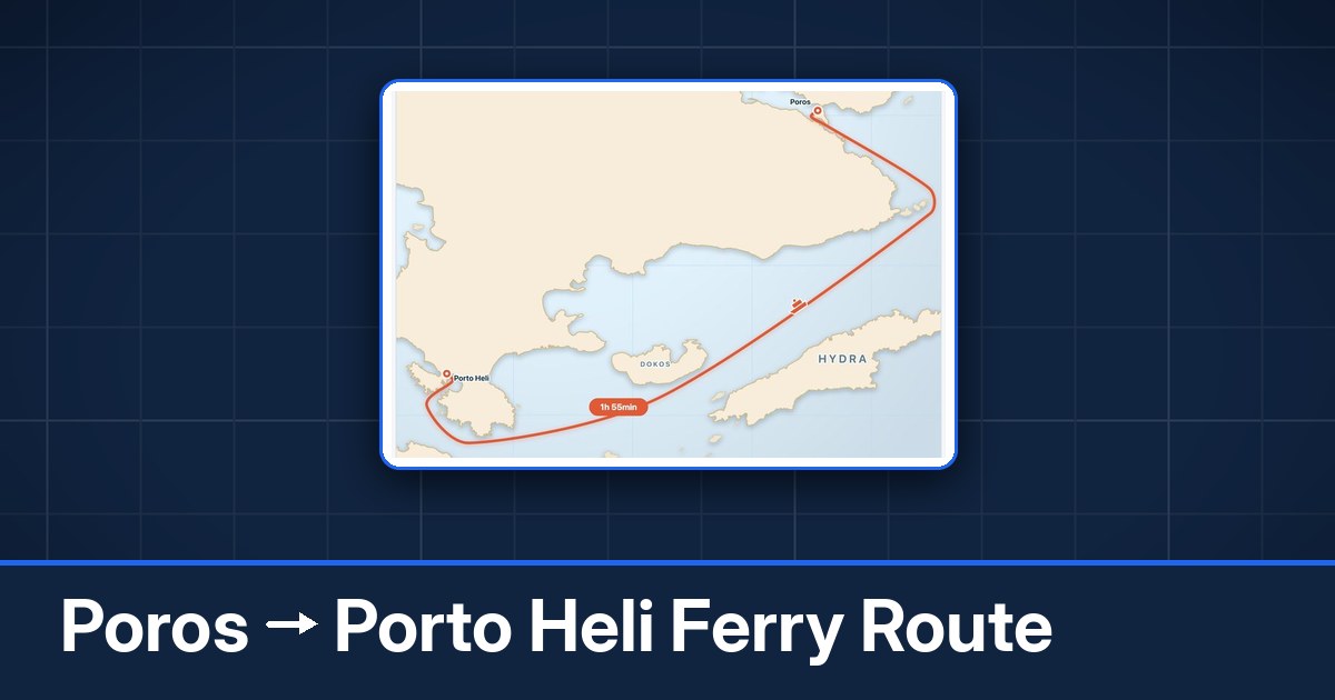 Poros to Porto Heli ferry route summary