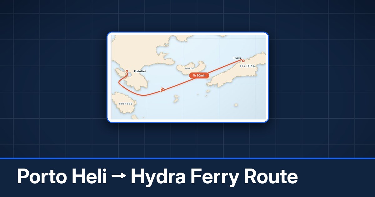 Porto Heli to Hydra ferry route summary