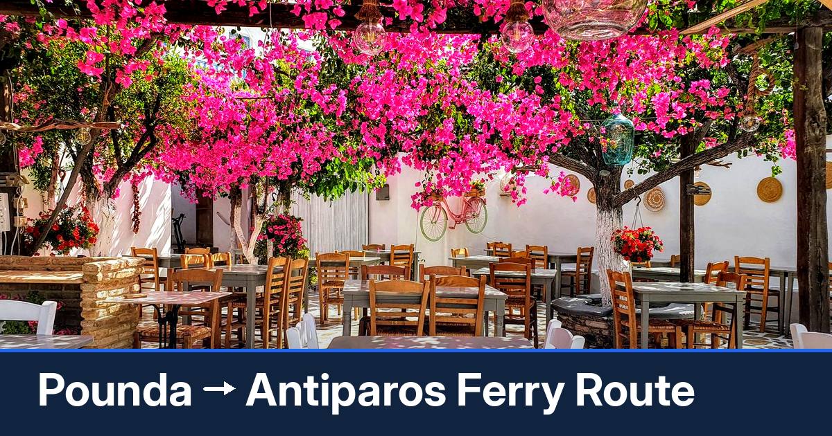 Pounda to Antiparos ferry route summary