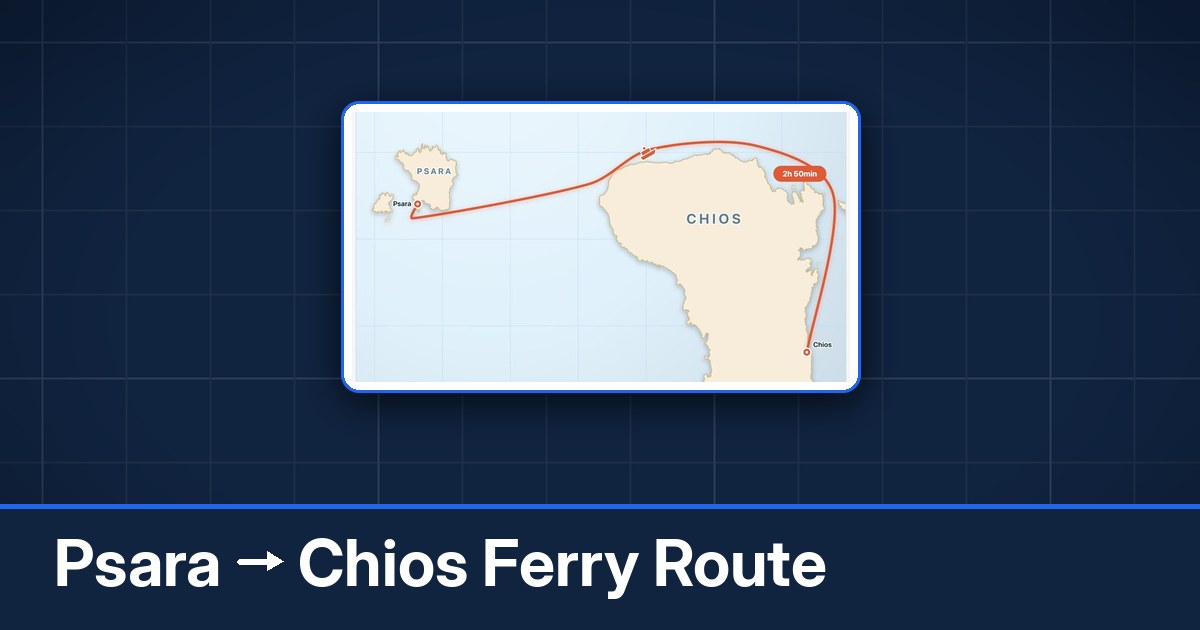 Psara to Chios ferry route summary