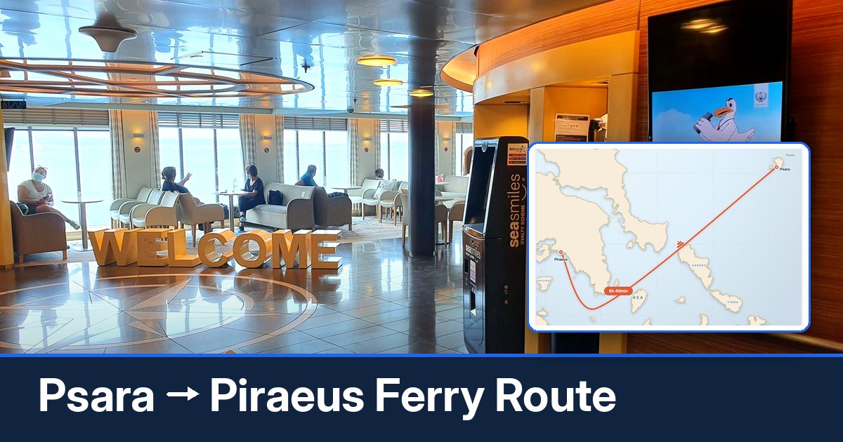 Psara to Piraeus ferry route summary