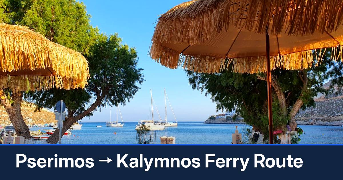 Pserimos to Kalymnos ferry route summary