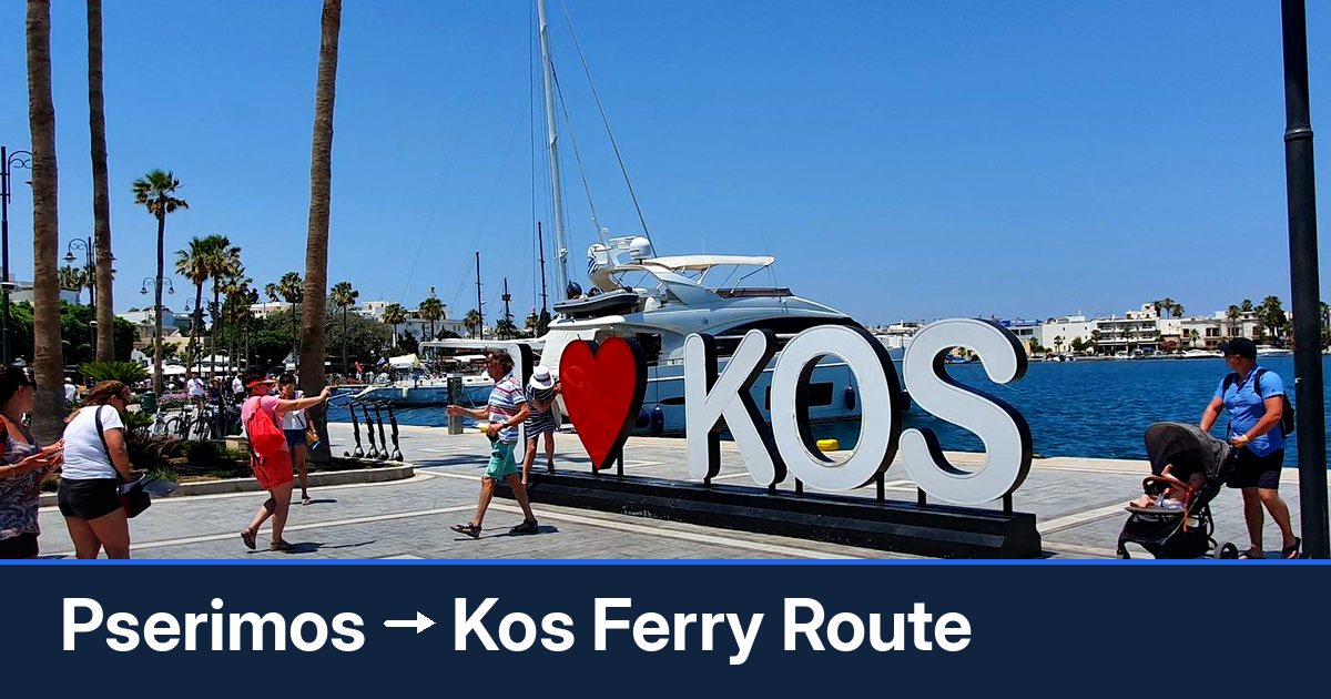 Pserimos to Kos ferry route summary