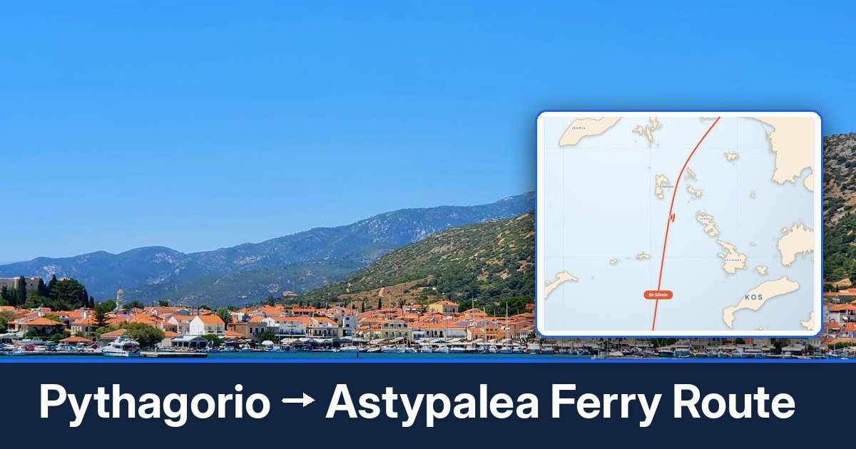 Pythagorio to Astypalea ferry route summary