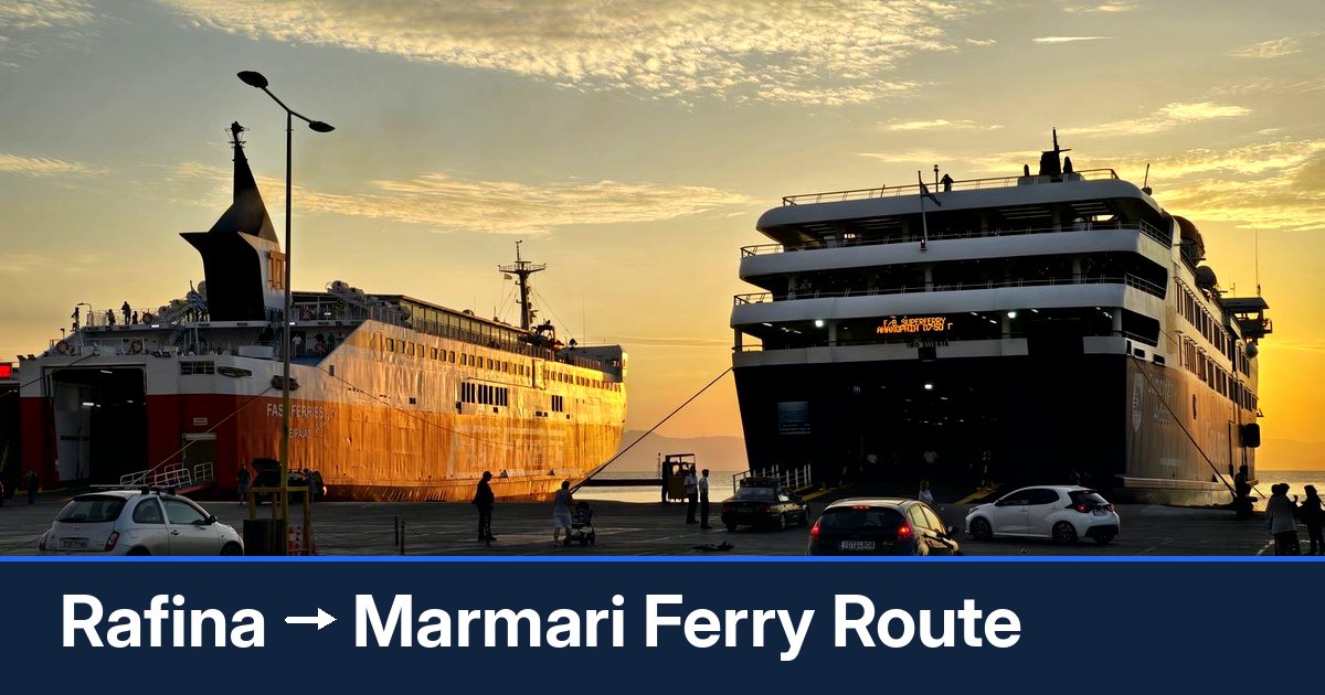 Rafina to Marmari ferry route summary