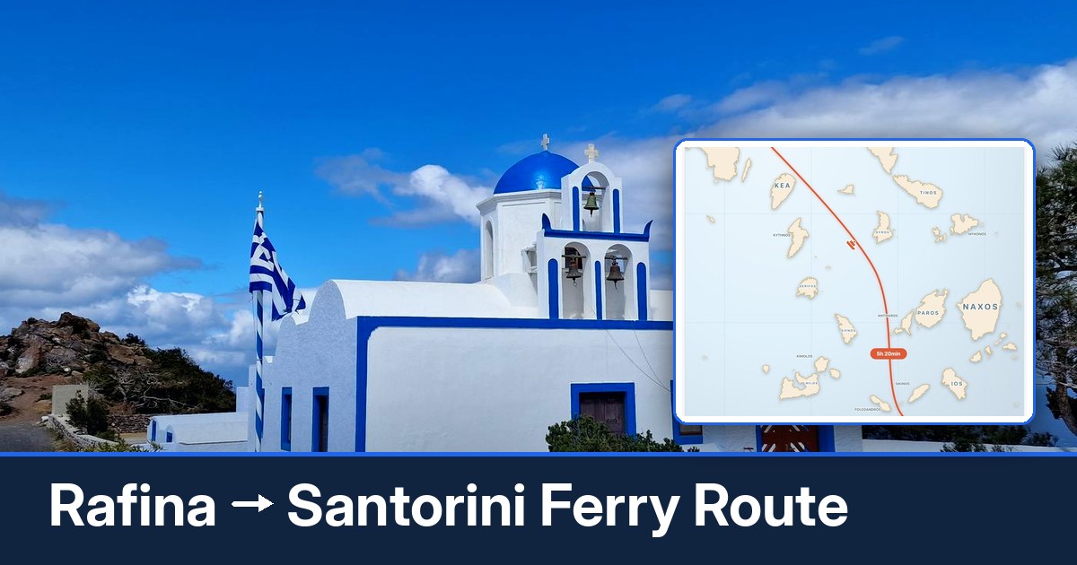 Rafina to Santorini ferry route summary