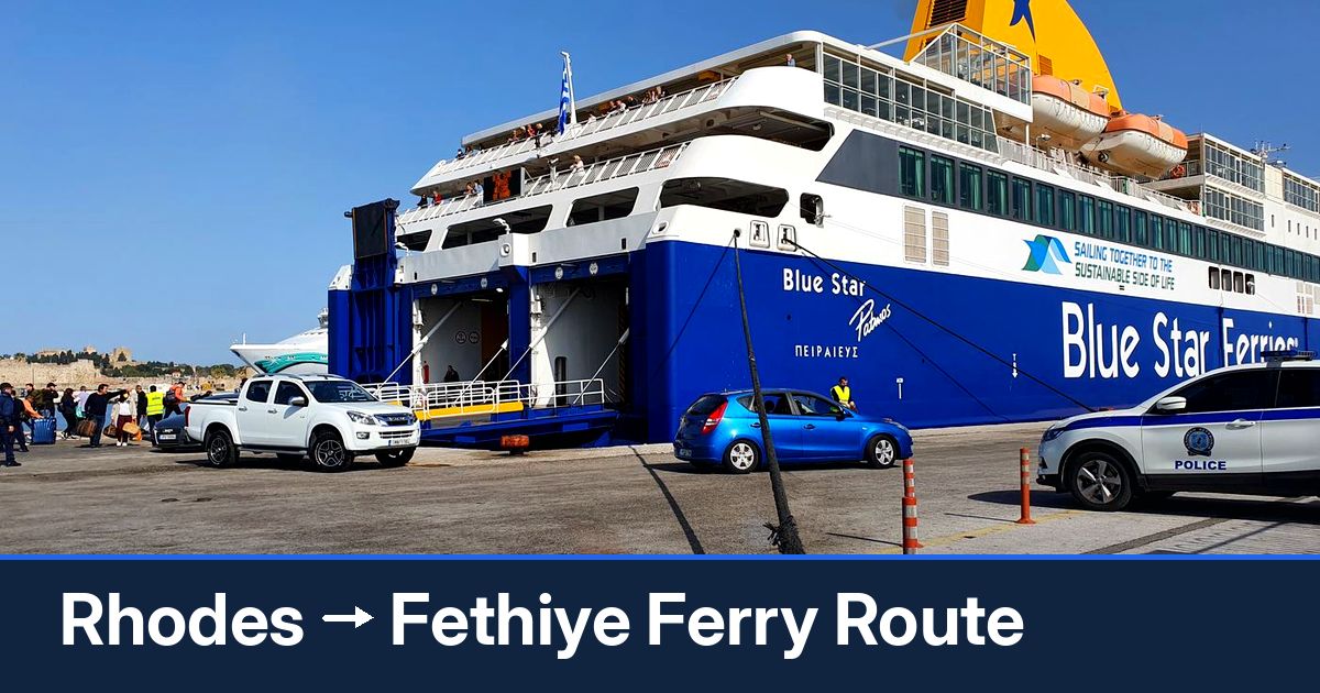 Rhodes to Fethiye ferry route summary