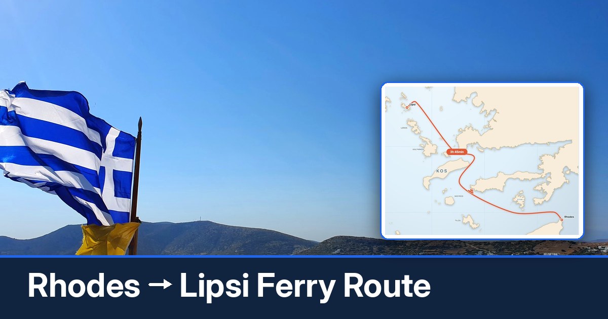 Rhodes to Lipsi ferry route summary