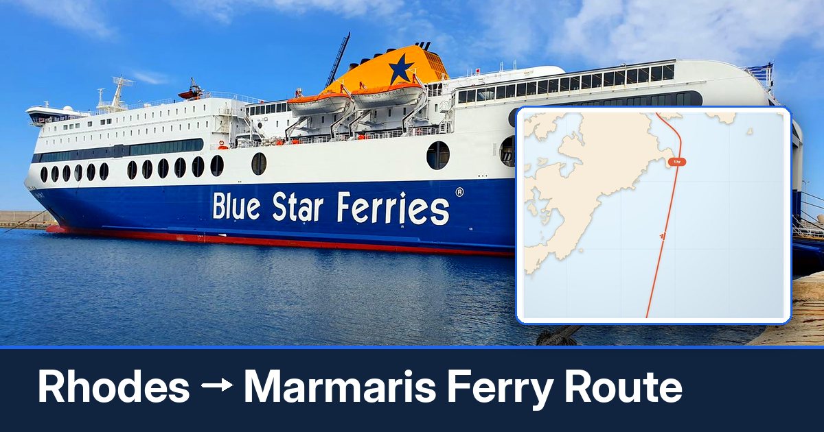 Rhodes to Marmaris ferry route summary