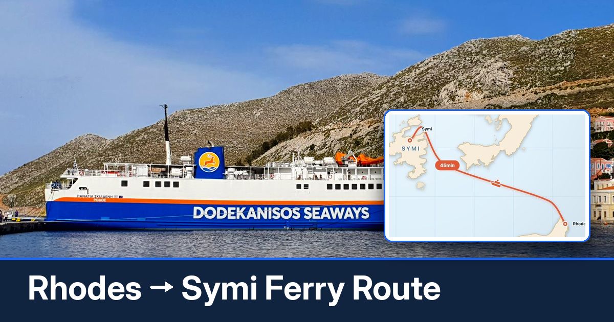 Rhodes to Symi ferry route summary