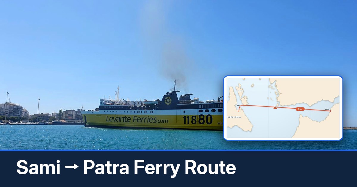 Sami to Patra ferry route summary