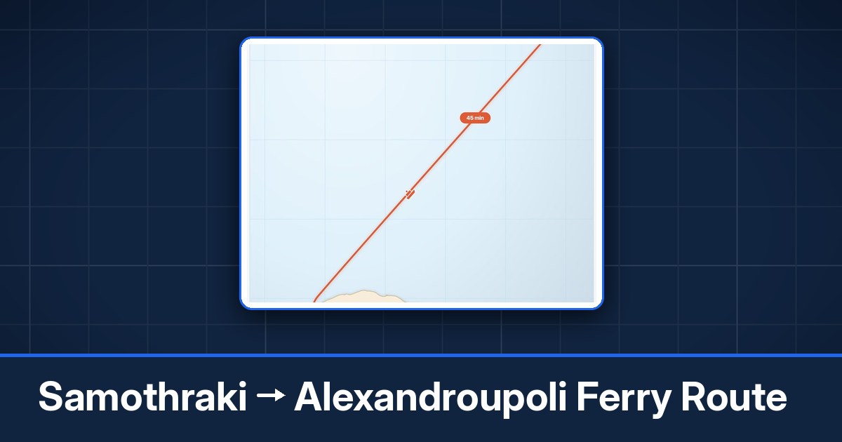 Samothraki to Alexandroupoli ferry route summary