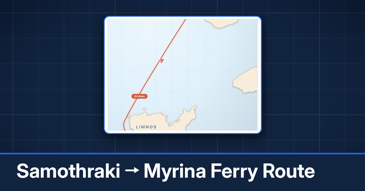 Samothraki to Myrina ferry route summary