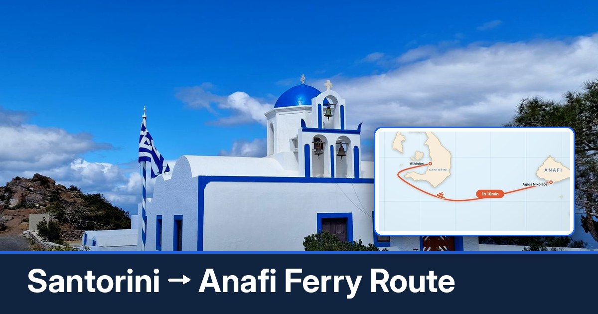 Santorini to Anafi ferry route summary